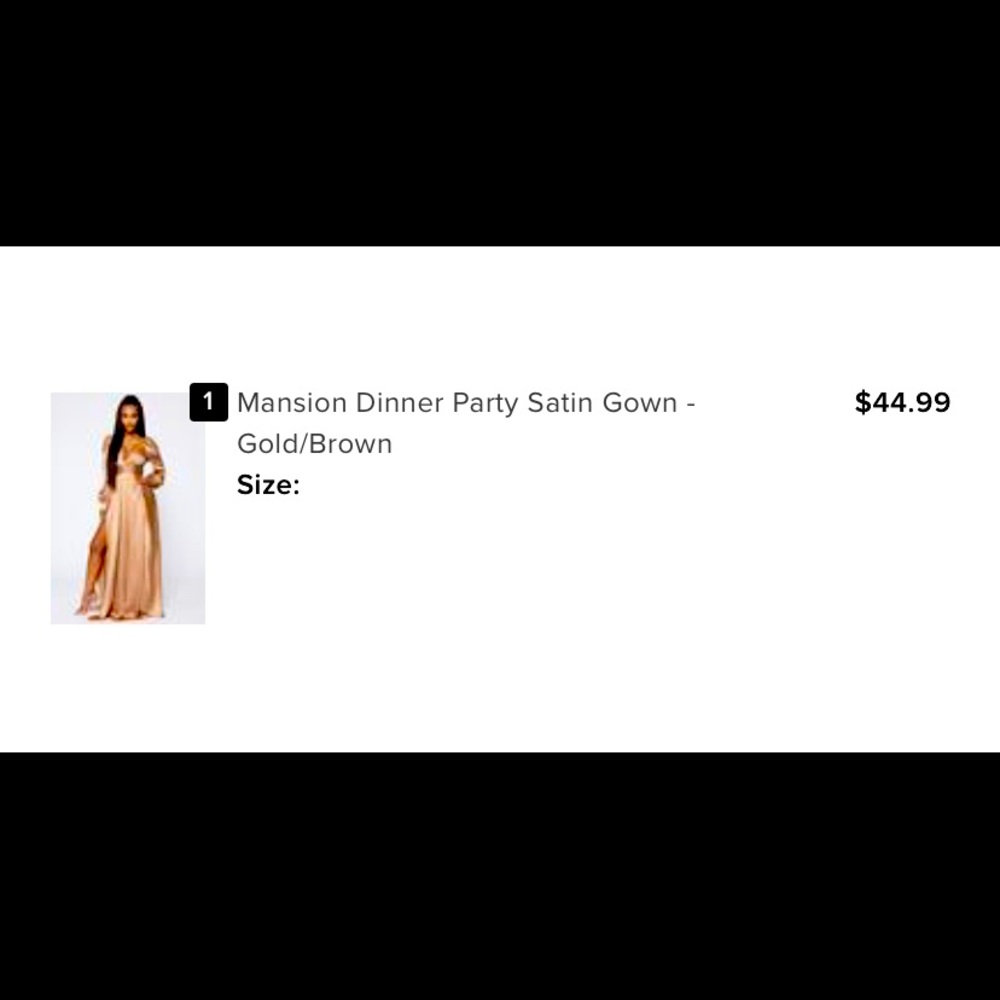 Fashion Nova XL Mansion Dinner party gold/brown
